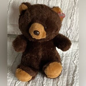 Vintage Dan Dee Musical Wind Up Brown Teddy Bear Stuffed Animal Plush Toy 12”